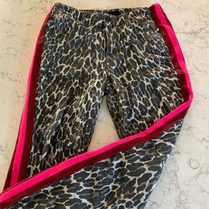 Mother no zip misfit boutique leopard print joggers